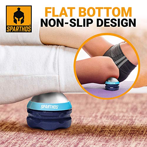 Sparthos Cold Massage Roller Ball - Fitness Cryosphere Massager - Cryo Cryocup Ice Massage Cups - for Muscle, Face, Body Muscles - Manual Polar Icing Cooling Balls - Freeze Tools (Blue, 70mm) - color: Denim Blue, style: 70mm (Pack of 1)