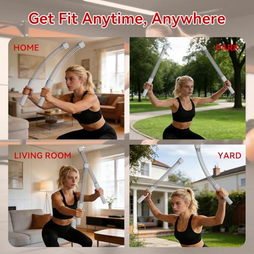 Cordless Ropeless Battle Ropes for Home Gym – Portable Weighted Workout Rope for HIIT, Cardio & Strength Training, Low-Impact Full Body Exercise Equipment for Men & Women - color: Grey
