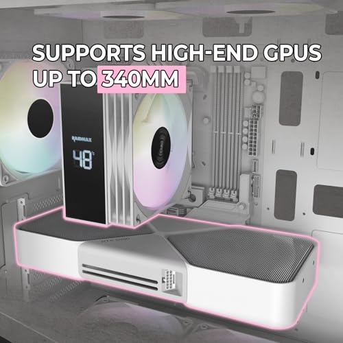 Raidmax i802 Vibe Series ATX Mid Tower Gaming Case Bundle – Tempered Glass Side Panel, Includes 700W 80+ Power Supply, AM1204 Digital Display Air Cooler, and 5 Pre-Installed FRGB Fans (Pink) - color: Pink