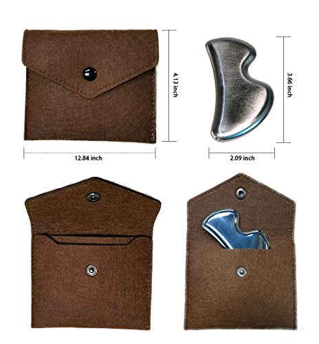 Medical Grade Stainless Steel Gua Sha Guasha Massage Soft Tissue Therapy Used for Back, Legs, Arms,Neck,Shoulder (B) - style: B