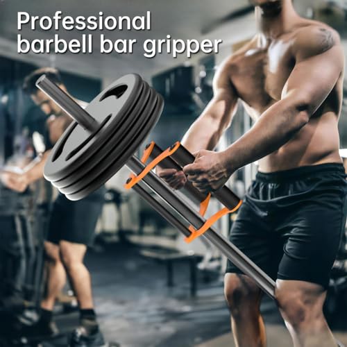 AimiDream V Bar Landmine Handle Attachment for Barbell Bar, Solid Multi-Grip Landmine Handle Attachment with Non-Slip Rubber Handle, Fits Olympic Bars Strength Training Bars - color: Yellow