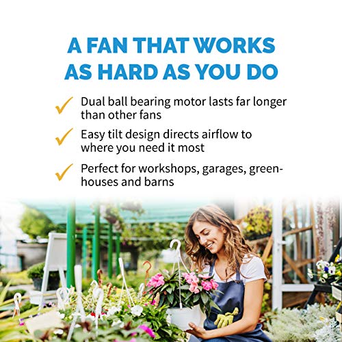 NewAir 18” High Velocity Wall Mounted Fan | Industrial Grade with 3,000 CFM Airflow, 3 Speeds and Heavy-Duty Metal Blades | Fan for Bedroom Garage, Gym & Home Use
