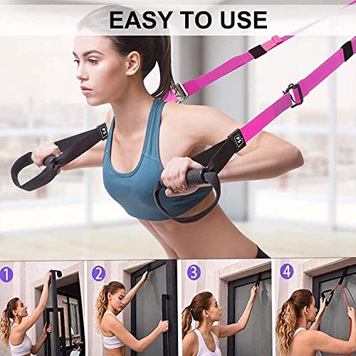 Door Anchor Strap for Resistance Bands, Padded Nylon Workout Door Anchor Fits Loop Bands & Exercise Tubes for Home Gym Physical Therapy - color: Black03 9"