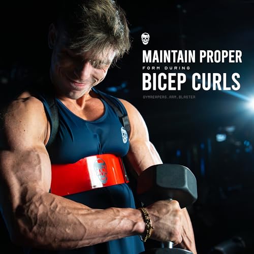 Gymreapers Bicep Arm Blaster - Bicep Curl Isolator w/Contoured, Padded Edges - Adjustable Bicep Bomber for Weightlifting & Bodybuilding - color: Military Green