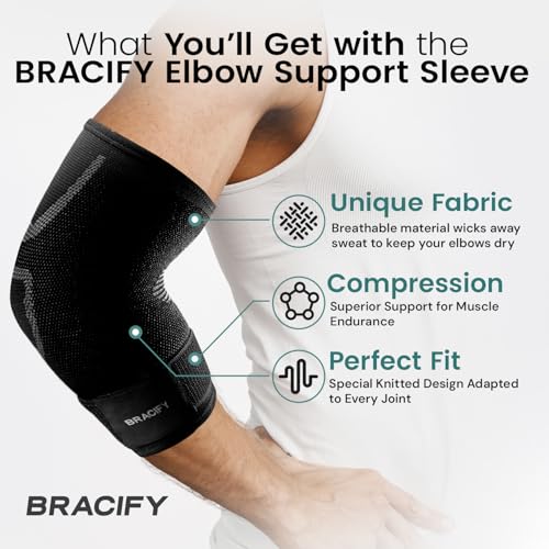 Tennis Elbow Brace for Women & Men, Fitness and Everyday Use (Large)