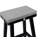 Tromlycs Saddle Bar Stool Cushion Rectangle Small Bench Cushion, Light Grey | Rectangular Seat Cushion, Rectangle Bar Stool Cover Pad, Kitchen Farmhouse, with Strap Ties, 18x9.5 Inch - color: Light Grey