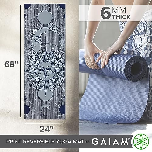 Gaiam Yoga Mat - Premium Print Reversible Extra Thick Non Slip Exercise & Fitness Mat for All Types of Yoga, Pilates & Floor Workouts - color: Ethereal Beauty