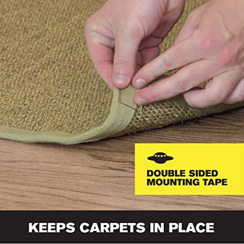 Alien Grip Rug Gripper Carpet Tape – 96 pcs, 1.5x2 and 1x1 in. Anti-Slip Hardwood, Tile Floor, No Damage - Double Sided Reusable, Non Slip Corner Rug Pads - As Seen on TV - size: 96 Pieces | 1.5 x 2 in