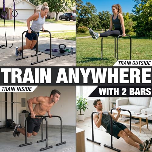 Lebert EQualizer Total Body Strengthener – Dip Station - Standard & XL - color: Black XL