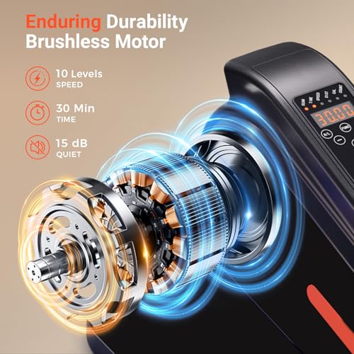 GORISE Under Desk Elliptical Machine, Portable Ellipse Leg Exerciser as Seen on Tv for Seniors, Fully Assembled Seated Pedal Exerciser with Remote, Manual & Auto Mode for Home Office (Orange)