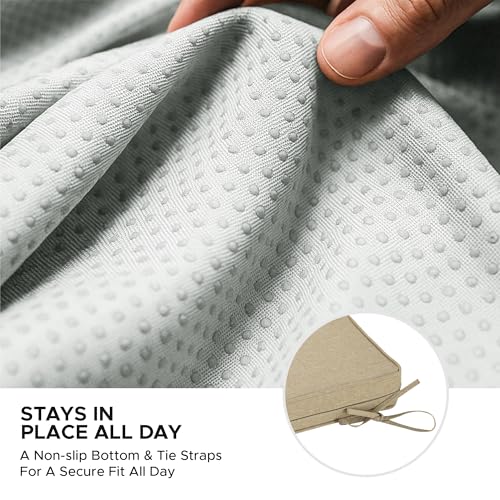 Outdoor Bench Cushion, Water-Resistant & Fade-Resistant, Porch Swing Cushions with Ties, Patio Furniture Seat Pads for Entryway Loveseat, Removable Cover Non-Slip Bottom, 36 x 14 Inch, Natural - color: Natural, size: 36" x 14" 1 Pack