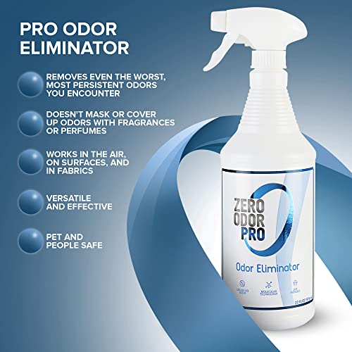 Zero Odor Pro - Commercial Strength Eliminator Odor Neutralizer, Room Deodorizer Odor Eliminator Musty Smell - Strongest Odor Eliminator Trigger Spray, (32-ounce) (Pack of 2) - size: 32 Fl Oz (Pack of 2)