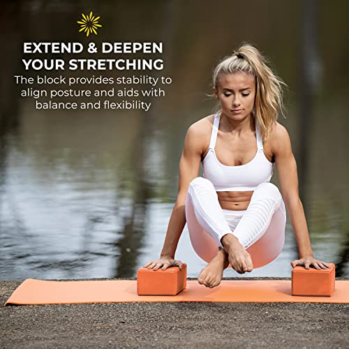 Bulk 4 in Foam Yoga Blocks, 10 Pack - color: Orange
