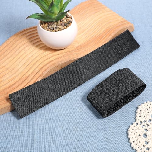 Black Boot Straps, 2 PCS Elastic Polyester Ankle Straps for Cowboy Boots Adjustable Boots Bands Self-adhesive Trousers Blouses Elastic Strap Band with Hook and Loop for Hiking Fishing Hunting - style: solid color