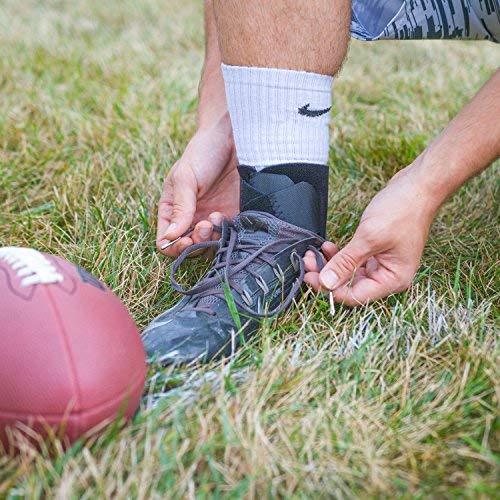 BraceAbility Neoprene Water-Resistant Ankle Brace | Compression Foot Wrap for Swimming, Running, Surfing, Diving, Exercise, Athletic Support & Protection, Sprains, Tendonitis and PTTD Pain (S/M) - size: Small/Medium (Pack of 1)