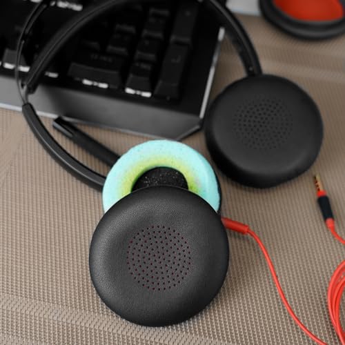 Plantronics Ear Pads Cover - Replacement Cushion Compatible with Poly Voyager Focus UC, Voyager 4210/4220, Focus B825, BlackWire 5200/5210/5220/7225