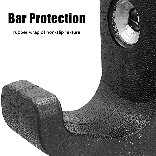 Luwint Wall Mounted Horizontal Barbell Holder, 1 Bar/2 Bars Storage Rack - style: B.1 Bar Holder 2 Pairs