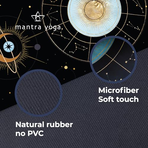 Mantra Yoga Travel PRO 1.5mm with Knee Pad - Foldable Fitness & Exercise Mat with Bag | Lightweight, Compact & Eco-Friendly | Non-Slip & Washable | For All Types of Yoga | 72" L x 24" W | 2.6 lbs - color: BlackSky