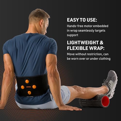 McDavid Myovolt Vibration Compression Back Wrap, Helps Reduce Pain, Stiffness, Soreness & Aid Muscle Recovery, Delivers Targeted Deep Tissue Treatment