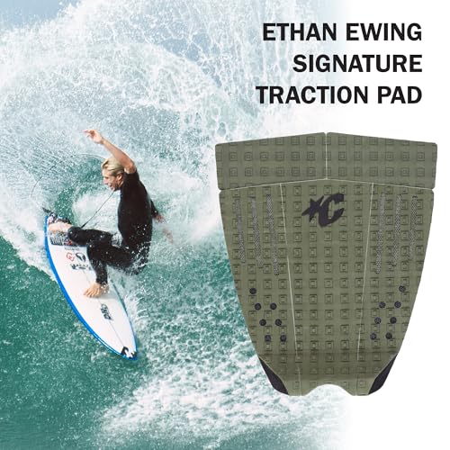 Creatures of Leisure Ethane Ewing Lite Pin Tail Ecopure Traction Pad, EcoPure Organic Additive, 8mm Teardrop Wide Arch Bar - color: Dark Army Black