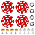 4 Pack Outdoor Faucet Handle, Faucet Handle Replacement, Cast Iron Faucets Round Wheel Handles, Replacement Water Spigot Handles with Screws Spacer 9/32 Inch x 9/32 Inch (7mm x 7mm) - color: Red, size: 7mm x 7mm (4pcs)