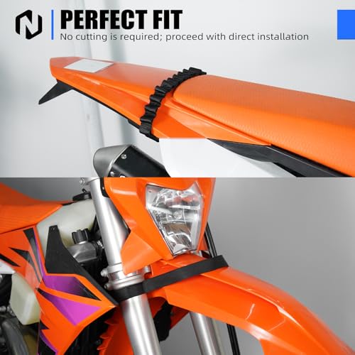 NICECNC Lift Pull Strap Kit Front & Rear Nylon Black | Compatible with KTM 150-500 EXC/EXCF/XCW/XCF-W/XW-F 2024-2026 Compatible with Husqvarna 150-501 TE/FE/FE W 2024-2026