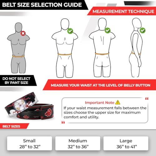 Anime Weight Lifting Lever Belt | 10mm Premium Leather Weightlifting Belt for Powerlifting, Bodybuilding, Deadlift, Squats, Exercise Workout | Heavy Duty Gym Belt Best for Men & Women - color: Akatsuki, size: Small