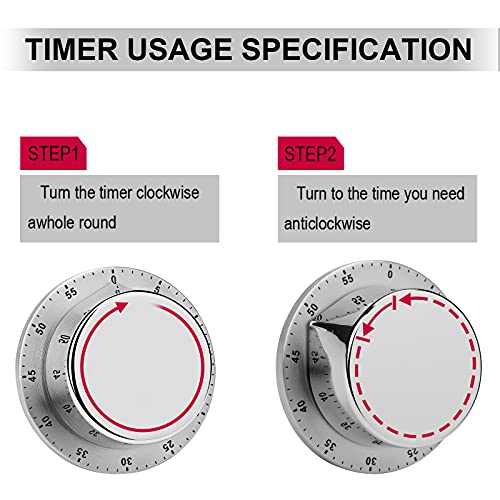 Pink Candy Land Stainless Steel Timer, Kitchen Timer with Magnetic Base, Countdown Timers for Gym, Office, Cooking, Baking, Jogging