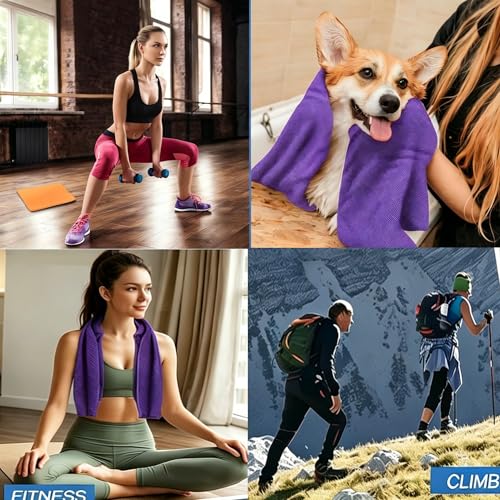 4 Pack Cooling Towels for Neck and Face, Hot Weather Neck Wrap Coolers for Gym Yoga Workout Sweat Towel(Y-4PACK-04) - color: Y-4pack-04