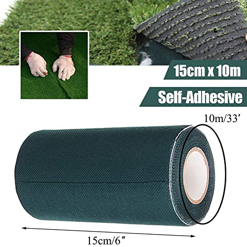 TYLife Artificial Grass Self-Adhesive Seaming Turf Tape Lawn,Carpet Jointing 6" x32.8'(15cm x 10m), 33' - size: 6" x 32'10" (15cm x 10m)