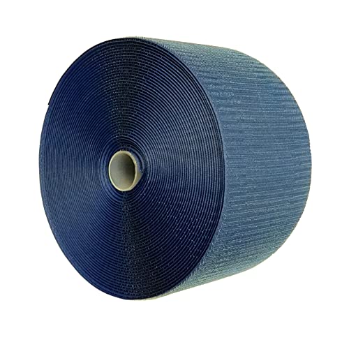 Tumbl Trak Hook Mat Fastener | 42' Long & 4" Wide | Hook Fastener for Carpet Bonded Foam Seams | for Gymnastics and Cheer Gym Floors (Royal Blue) - style: Royal Blue