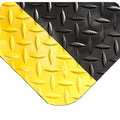 Wearwell 415.916x4x21BYL Diamond-Plate SpongeCote Mat, 21' Length x 4' Width x 9/16" Thick, Black with Yellow - color: 4' X 21', size: Black with Yellow, style: 415.916x4x21BYL