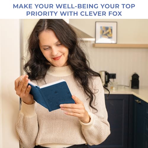 Clever Fox Fitness & Food Journal, Workout Planner, 4.2"x5.7" Mystic Blue | Lasts 3 months, undated hardcover exercise & weight loss journal for women, gym, diet, meal tracker, calorie counter book - color: Mystic Blue, size: Pocket (4.2" x 5.7")