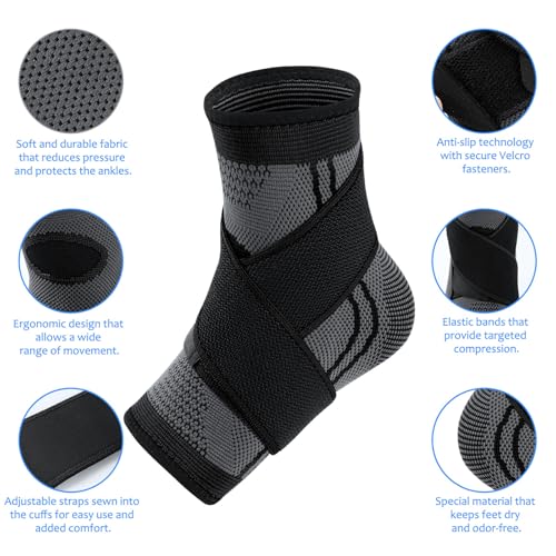 Youth Heel & Growth Plate Support Sleeve,Arch Support Socks,Heel Pain Relief,Sleeve Brace for Sprained Ankle,ts Inside Soccer Cleats & Basketball Shoes (Black,X-Large) - size: X-Large