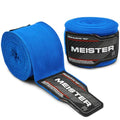 Meister Adult 180" Semi-Elastic Hand Wraps for MMA & Boxing (Pair) - color: Blue