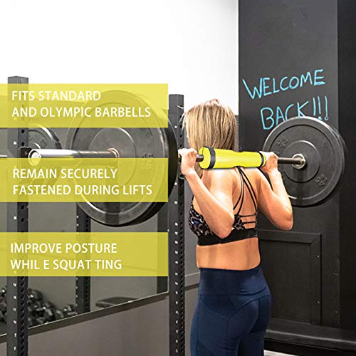 NEALFIT Barbell Pad Squat Pad for Squats—Squat Bar Pad—Great for Weightlifting,Lunges and Hip Thrusts—Foam Sponge Pad—Fit Standard and Olympic Bars Perfectly - color: Yellow