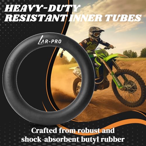 AR-PRO (2-Pack) 2.50/2.75-10 Dirt Bike Replacement Inner Tube Heavy Duty with TR-87 Bent Valve Stem, Compatible for Honda Crf50 /Xr50, Razor MX650 / MX500, Suzuki DRZ70 / JR50, Yamaha PW50 - size: 2.50/2.75-10",TR-87 Valve