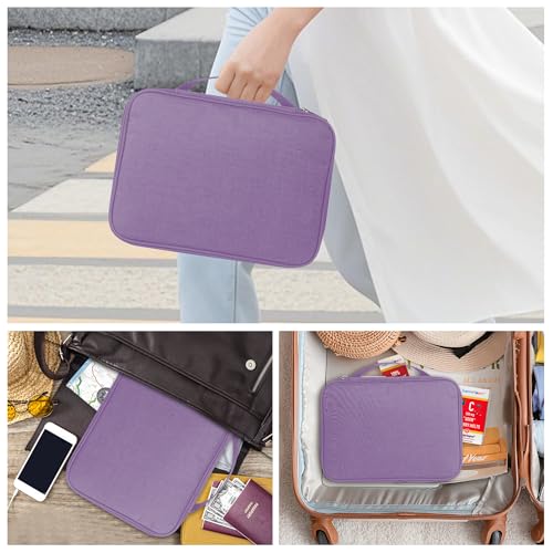 Watch Band Case, Watch Band Storage Organizer Compatible with 35 Watch Bands and Accessories, Watch Straps Carrying Case, Watch Band Holder Fit for Most Sizes of Watch Straps, Purple - color: Purple