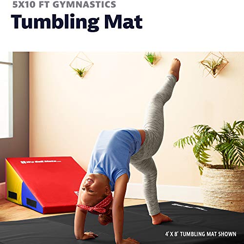 We Sell Mats 5 x 10 Foot Gymnastics Tumbling Mat - color: Black