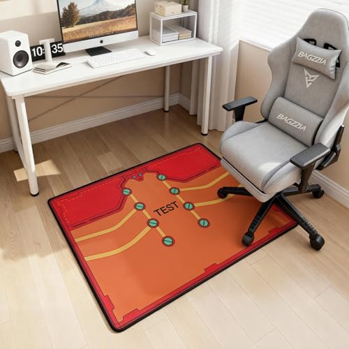 Chair Mat for Hardwood Floor-Gaming Chair Mat-Evangelion Asuka Langley Plugsuit Inspired Design, Anti-Slip, Easy Clean & Machine Washable (35"×47") - color: Asuka Langley Plugsuit