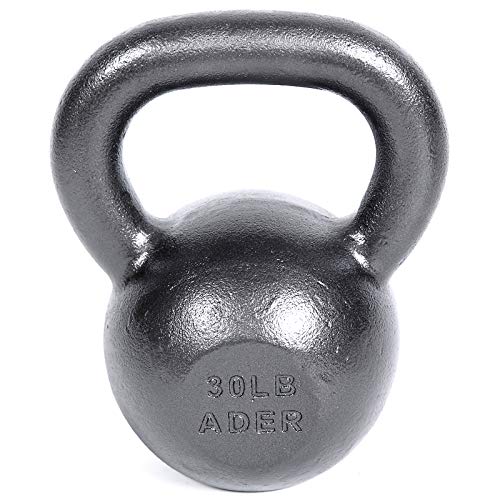 Ader Premier Kettlebell Set with DVD (5, 10, 15, 20, 25, 30, 35, 40, 45, 50lb) Rack and Rubber Mat