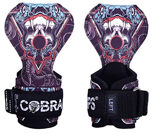 Cobra Grips Weight Lifting Gloves with Adjustable Neoprene Padded Wrist Wraps - Heavy Duty Alternative to Power Lifting Hooks for Deadlifts - color: FIT Fang-Sub-LA, size: 4.25 - 7.0"