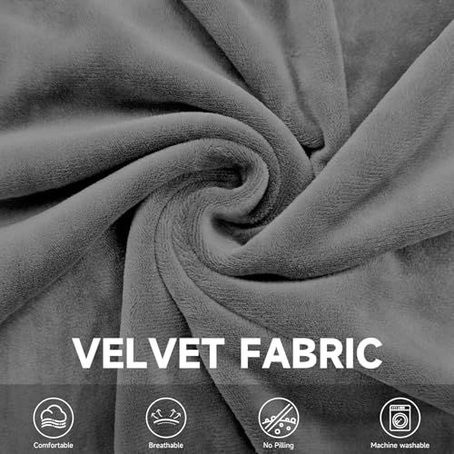 Velvet Wingback Dining Chair Cover Soft Stretch Accent Chair Cover Slipcover Thick Plush Wing Back Chairs Covers Furniture Protect Washable Chairs Protector Covers for Dining Room (Dark Grey, 2) - color: Dark Grey