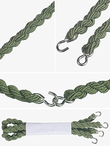 JOVITEC 12 Pieces Military Elastic Boot Straps Shoelace Boot Blousers Military Leg Blousing Straps Garters with Metal Hooks - color: Green