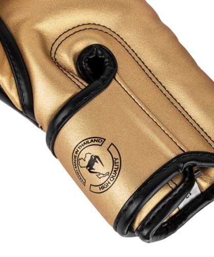 Venum Elite Boxing Gloves - color: Gold/Black, size: 10-Ounce