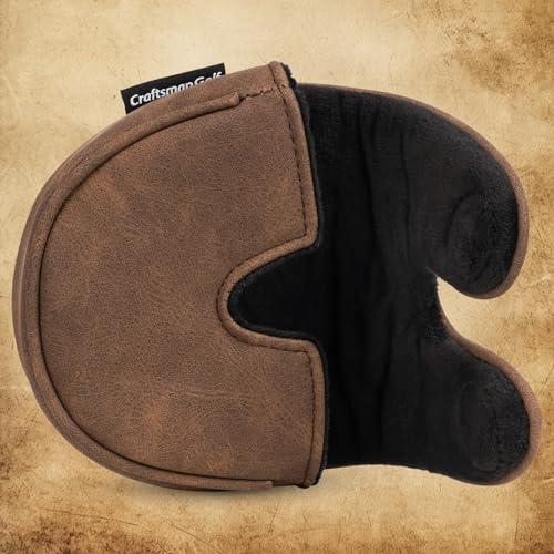 Craftsman Golf Cowboy Western Retro Brown Durable Golf Headcover Head Cover fits up to 460cc Driver for Fairway Wood Hybrids Rescue Putter Protector - style: OZ.1i OZ.1 MEZZ.1 MAX putter cover