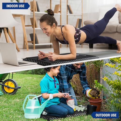 WORKPRO Extra Thick Kneeling Pad, Black, 28 x 16 x 1.2in | Soft NBR Foam Knee Cushioning, Extra Large Foam Kneeler Mat, For Auto-Repair, Gardening, Workout Supplies - color: Black