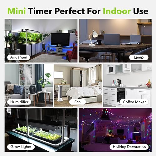 BN-LINK BND-60/U47 Indoor Mini 24-Hour Mechanical Outlet Timer, 3-Prong, 2-Pack - size: 3-Prong, 2-Pack, 1 Outlet, Mini