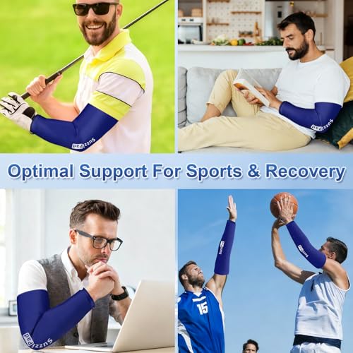 Suzzipad Extended-Length Elbow Ice Pack for Pitchers, Flexible Arm ice Pack Sleeve, 360° Reusable Gel Wrap for Upper Arm, Wrist, Shin Splint, Tendonitis and Golfers Relief, Blue, Large - style: Large