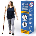 Handmade Wooden Walking Cane for Men Women Seniors with Genuine Leather Wrist Strap for Hiking, Walking and Outdoor Trekking - Made in USA - size: 48" - Medium Adult, style: Twistik